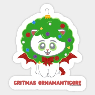 Critmas Ornamanticore // D20 // Christmas Sticker